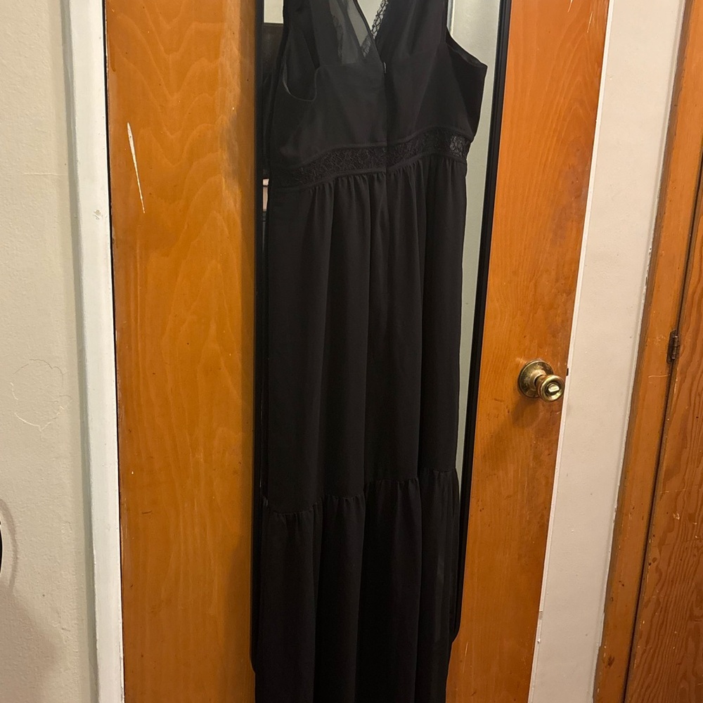 BCBGeneration Black Lace Maxi Dress